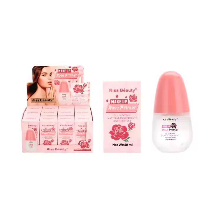 Kiss Beauty 40 ml Natural Antioxidant Oil Control Face Makeup Rose Primer Base Makeup Primer Moisturizer, anti-wrinkle, CONCEALER, PORES, Natural, OIL-CONTROL
