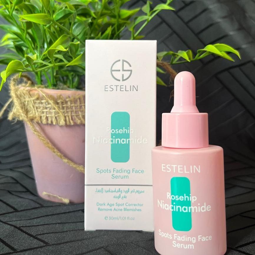 ESTELIN Rosehip Niacinamide Fade Spot Serum - 30ml Control Excessive Oil Clears Clogged Pores Refreshing And Hydrating Purifies And Softens Skin Face Serum 30ml