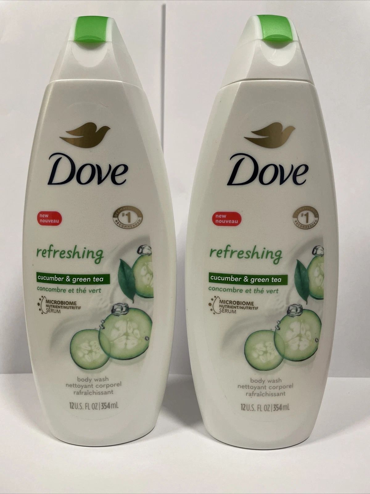 Dove Gentle Refreshing Body Wash - 500 ml Revitalizes and Refreshes Skin Effectively Washes Away Bacteria While Nourishing Your Skin 12 oz Personal Care Dove Shower Gel