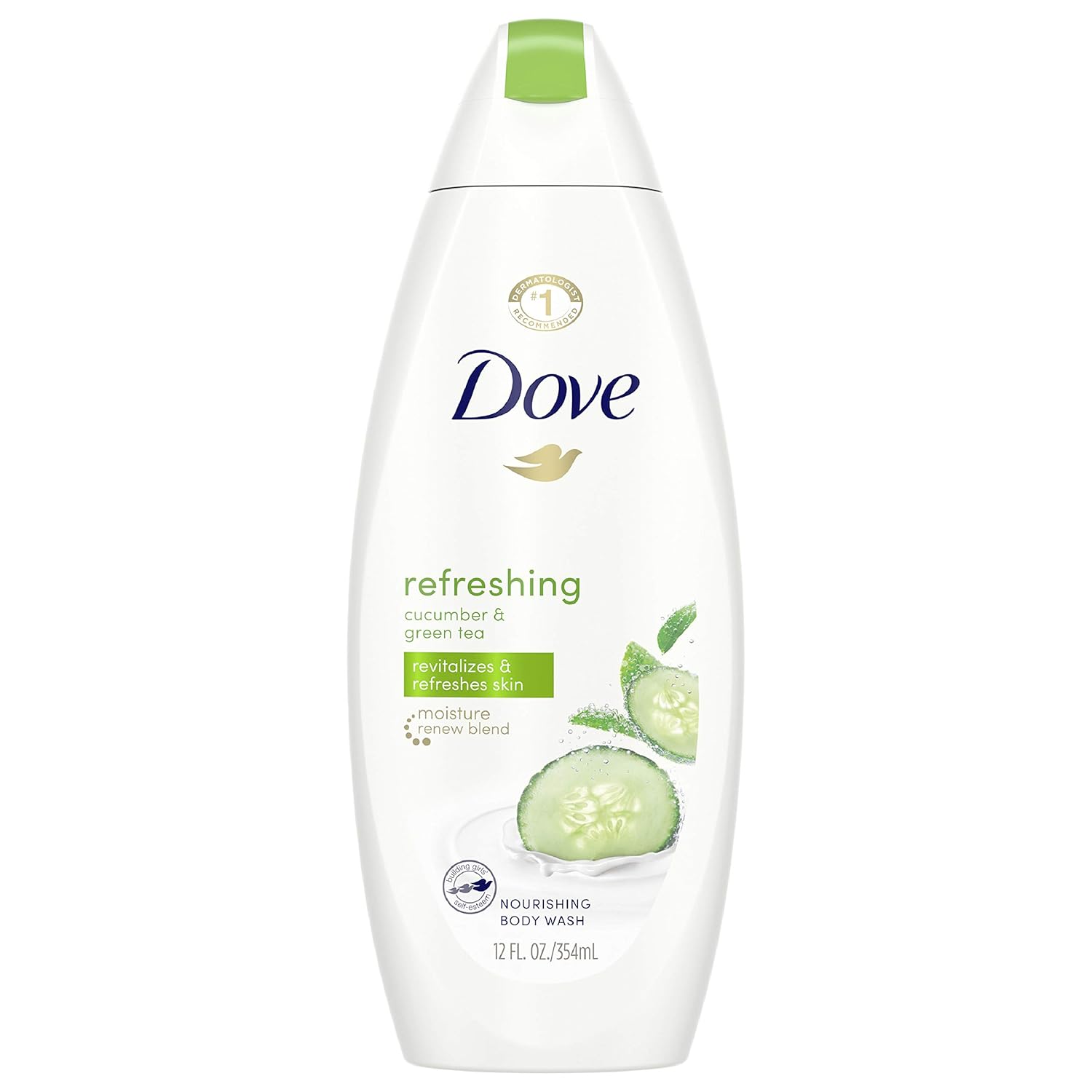 Dove Gentle Refreshing Body Wash - 500 ml Revitalizes and Refreshes Skin Effectively Washes Away Bacteria While Nourishing Your Skin 12 oz Personal Care Dove Shower Gel
