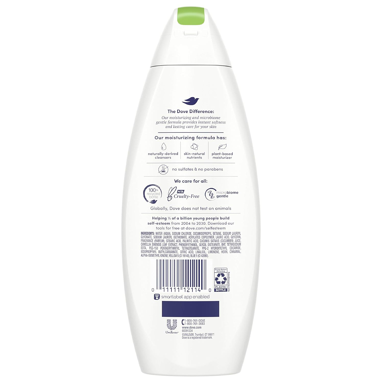Dove Gentle Refreshing Body Wash - 500 ml Revitalizes and Refreshes Skin Effectively Washes Away Bacteria While Nourishing Your Skin 12 oz Personal Care Dove Shower Gel