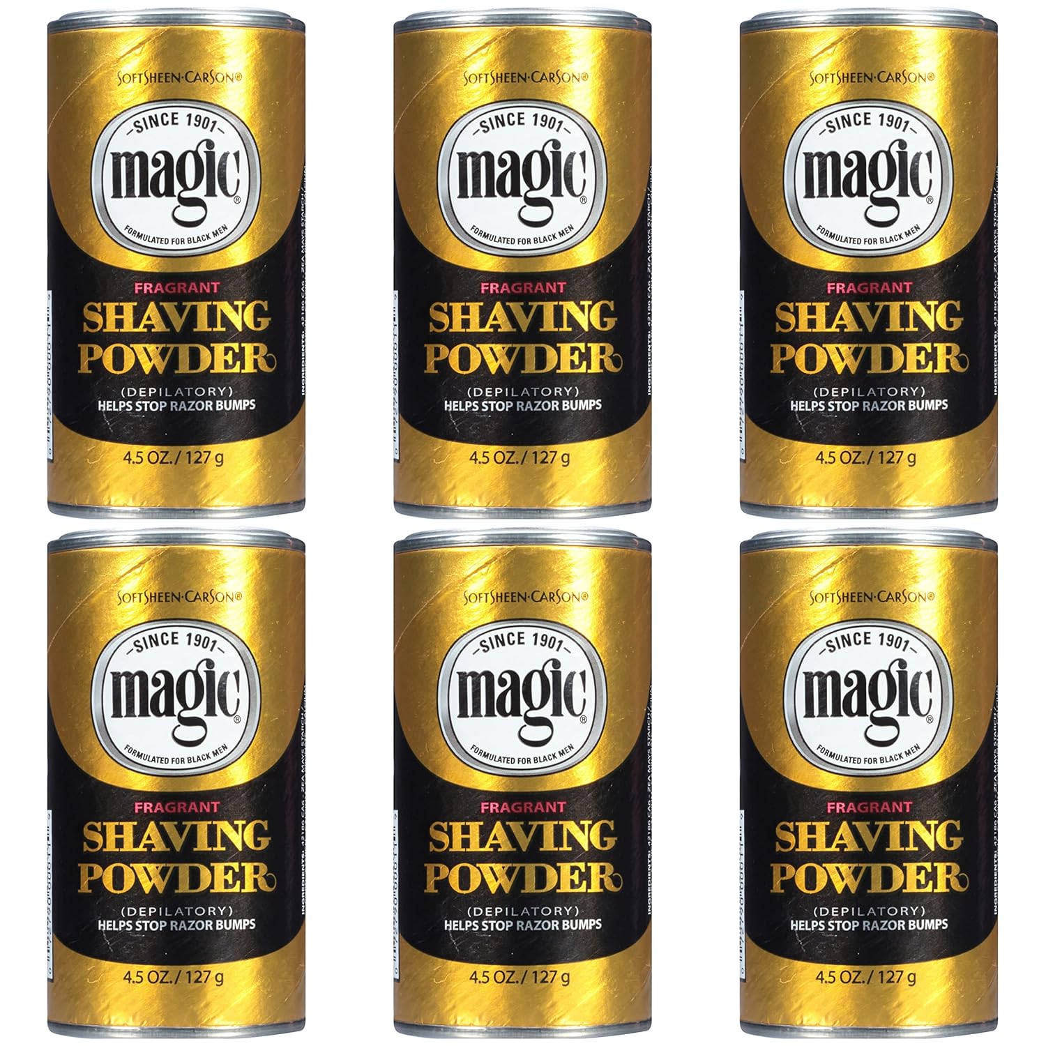 SoftSheen-Carson Magic Razorless Shaving for Men, Hair Removal Shave Powder, Helps Stop Razor Bumps Ingrown Hair, Fragrant, 1 Pack Magic Shave Gold 27 oz
