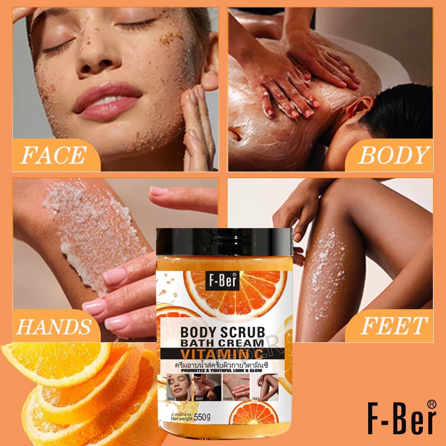 Body Whitening AHA Body Scrub Bath Cream Brightening Bathing Clears Knuckles Face Dark Spots Exfoliating Skincare 	 Deep cleansing. Exfoliating, Brightening Deep Moisturizing