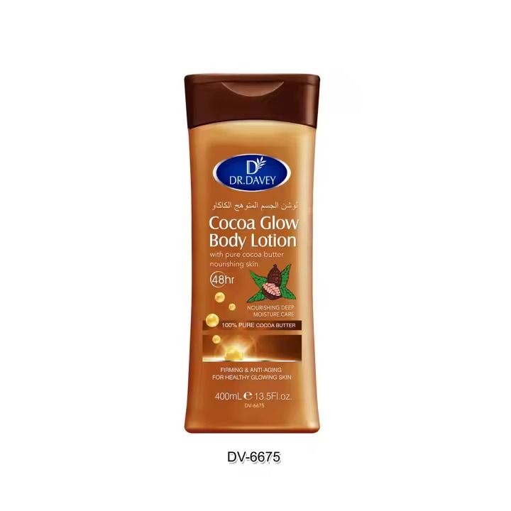 DR.DAVEY 400 ML Cocoa Body Lotion 24h Hydration Deep Moisturizing Soothes Dryness Skin Repair Use for Skin Moisturize, Whiten, Nourish, Lighten Cocoa Body Lotion