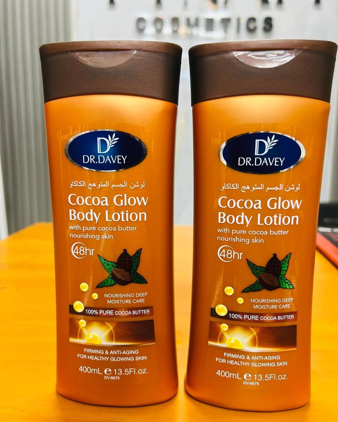 DR.DAVEY 400 ML Cocoa Body Lotion 24h Hydration Deep Moisturizing Soothes Dryness Skin Repair Use for Skin Moisturize, Whiten, Nourish, Lighten Cocoa Body Lotion