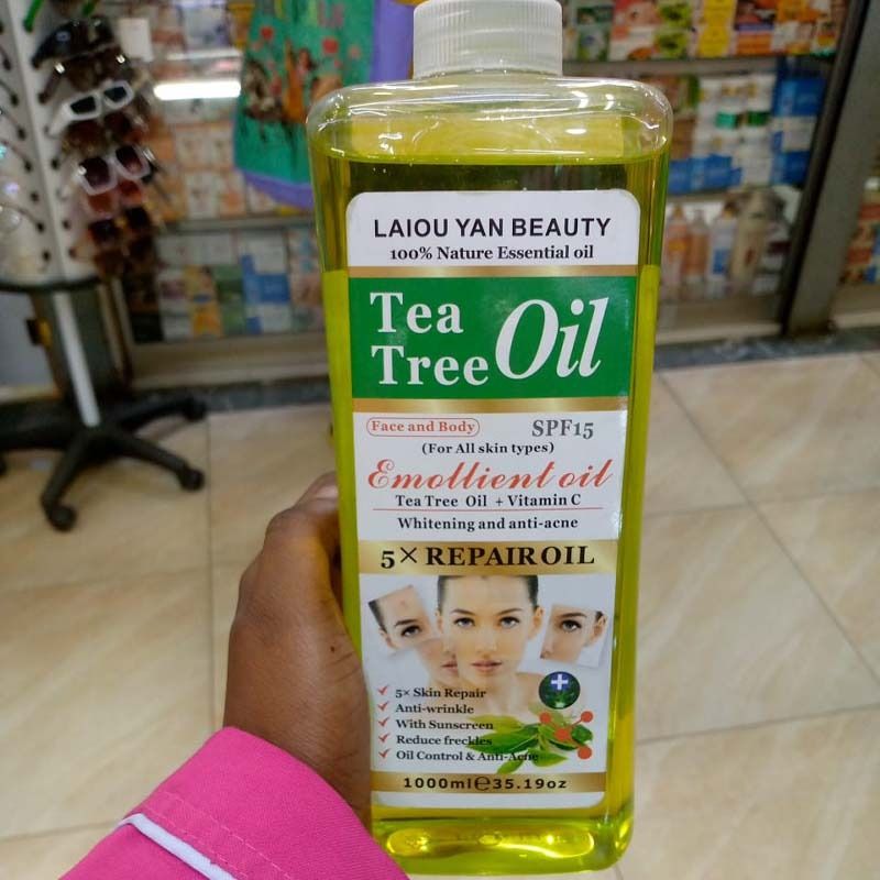 Laiou Yan Beauty Green Tea Oil 1000 ml – Lightweight Hydrating Body & Hair Oil with Camellia Sinensis for Soft, Nourished & Radiant Skin