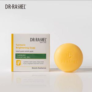 Dr Rashel Turmeric Brightening Soap - Natural Turmeric & Vitamin E for Glowing, Even Skin Tone, Removes Dark Spots & Blemishes, Moisturizes & Nourishes, 100g – Skin Whitening Soap