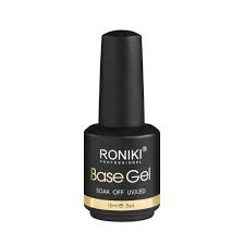 Roniki Soak-Off UV/LED Gel Nail Polish Top Coat + Base Coat – Long-Lasting, Chip-Resistant, High Gloss Finish, Quick Dry, Easy Application for Perfect Manicure – Ideal for Professional & Home Use