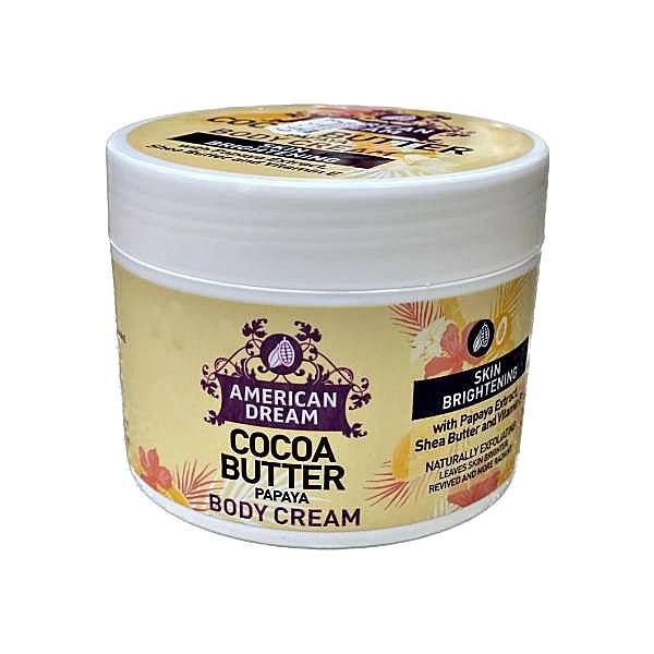 American Dream Cocoa Butter Papaya Body Cream 500ml Deep Moisturizing Brightening Lotion With Vitamin E For Smooth Soft Glowing Skin Helps Reduce Dark Spots Stretch Marks Daily Body Care For All Skin