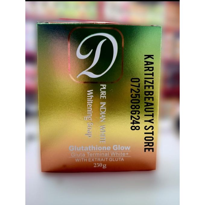 Pure Indian White Glutathione Glow Whitening Soap | Skin Brightening, Anti-Dark Spot & Deep Cleansing Bath Soap