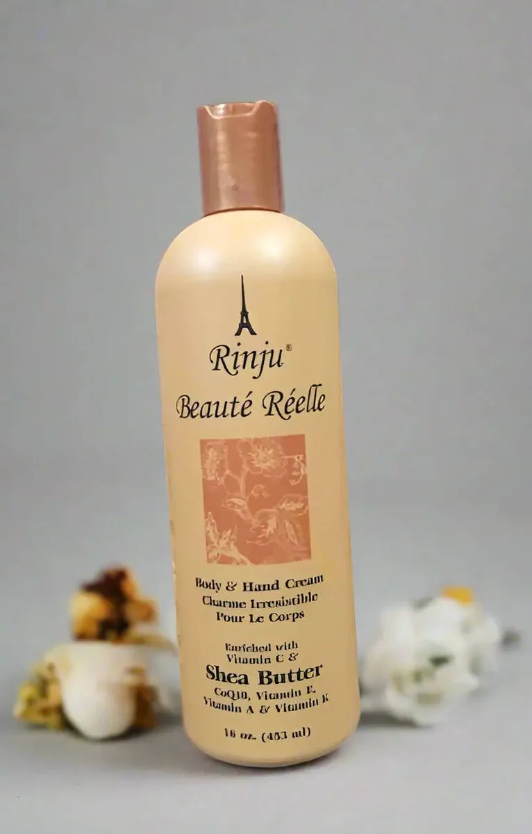 Rinju Beauté Réelle Hand & Body Lotion with Shea Butter ‘EK’ | Deep Moisturizing, Nourishing & Softening Lotion for Smooth Skin