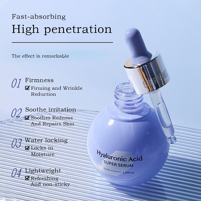DR. Rashel Hyaluronic Acid Super Serum 3% – Deep Hydration Plumping Face Serum for Super Moisturized, Smooth, Youthful & Fine-Line-Free Skin