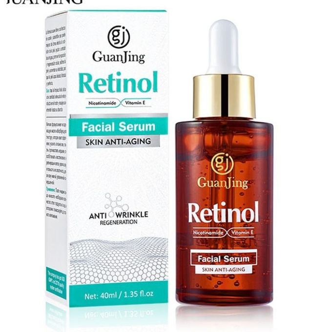 Guanjing Retinol Facial Serum – 40 ml Anti-Aging, Niacinamide + Vitamin E, Reduces Wrinkles & Spots, Firms & Smooths Skin, Radiance Rejuvenating Night Treatment