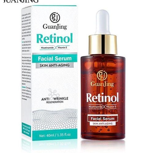 Guanjing Retinol Facial Serum – 40 ml Anti-Aging, Niacinamide + Vitamin E, Reduces Wrinkles & Spots, Firms & Smooths Skin, Radiance Rejuvenating Night Treatment