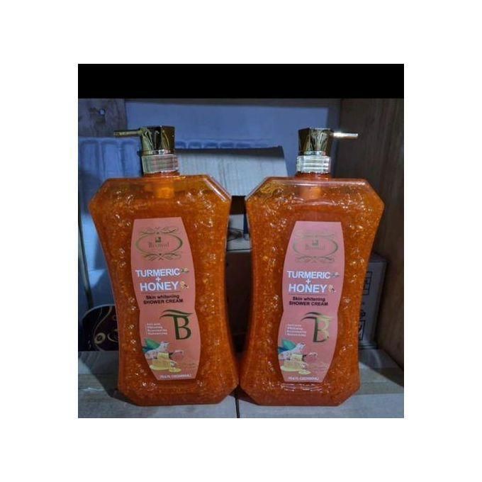 Bismid Turmeric + Honey Skin Whitening Shower Gel 2000ml Brightening Body Wash Deep Cleansing Moisturizing Glow Boosting Organic Skincare Formula For Smooth Radiant Even Skin Tone