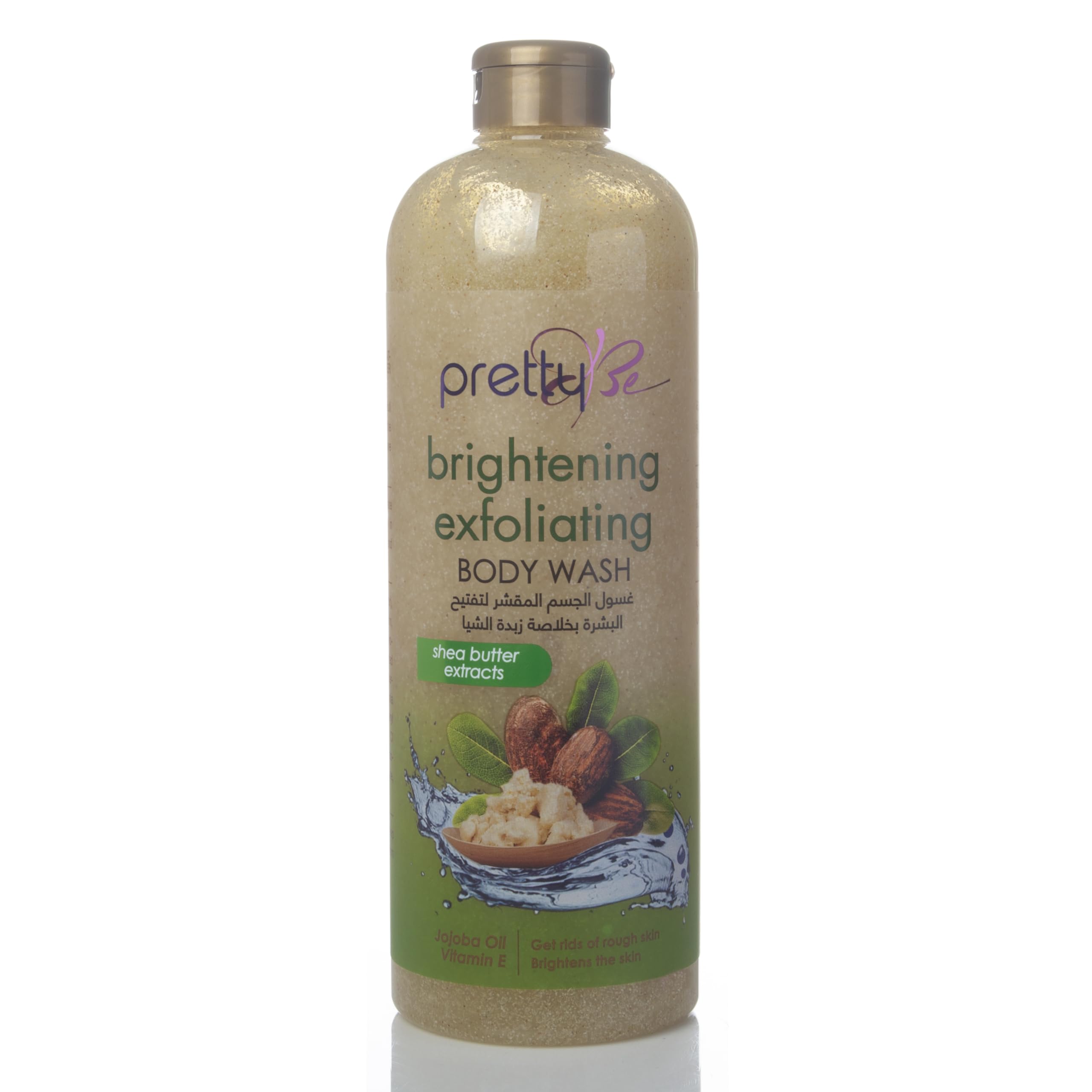 Pretty Brightening Exfoliating Body Wash – Papaya & Carrot Oil / Shea Butter / Strawberry Variants, Vitamin E, Remove Dead Skin & Even Tone, 500ml–1000ml