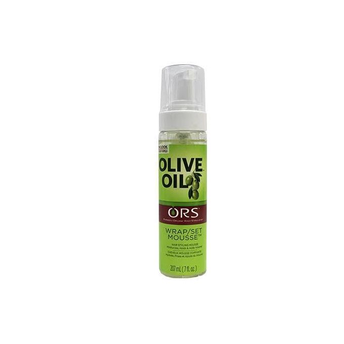 Ors Olive Oil Wrap/Set Mousse Original Formula 207ml – Professional Styling Foam With Olive Oil, Fast-Drying Hold For Wraps, Curls, Roller Sets, Shine Boost, Moisture Protection & Frizz Control