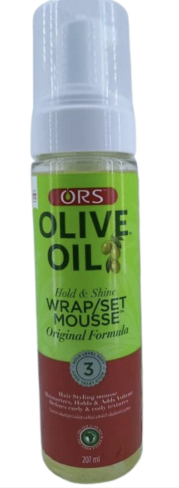 Ors Olive Oil Wrap/Set Mousse Original Formula 207ml – Professional Styling Foam With Olive Oil, Fast-Drying Hold For Wraps, Curls, Roller Sets, Shine Boost, Moisture Protection & Frizz Control