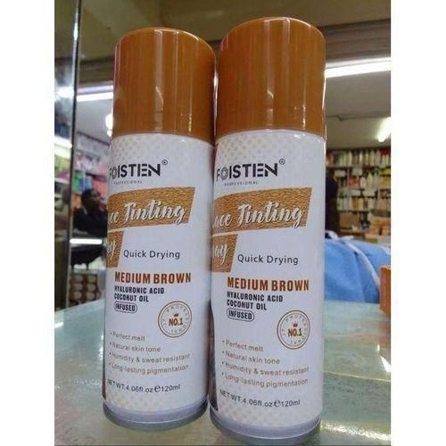 Foisten Lace Tint Spray Medium Brown 120 ml – Long-Lasting Wig Lace Tone Matching, Quick-Dry, Invisible Finish, No Residue, Professional Tint for Lace Frontals & Closures
