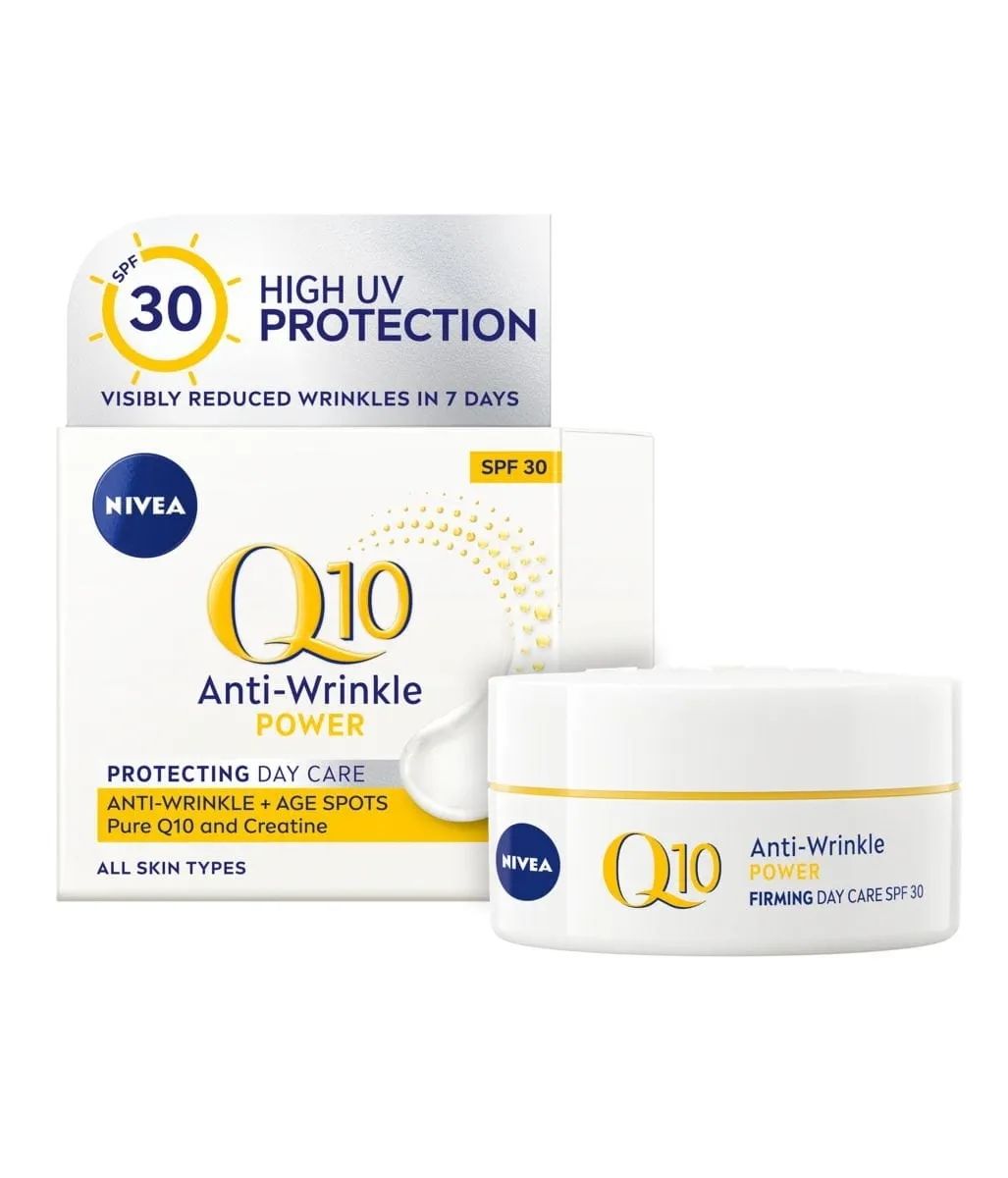 Powerful  Q10 Anti-Wrinkle Power Firming Day Cream 50ml – Coenzyme Q10 + Creatine + SPF15 to Reduce Wrinkles, Firm Skin, Improve Elasticity & Boost Radiance