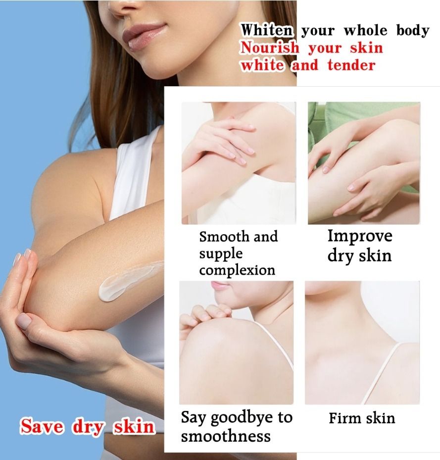 Dr. Davey Amino Acid Glutathione Skin Brightening Body Lotion – Deep Whitening, Dark Spot Removal, Anti-Aging Moisturizer for Smooth Radiant Skin – Fast Action Face & Body Lightening Cream