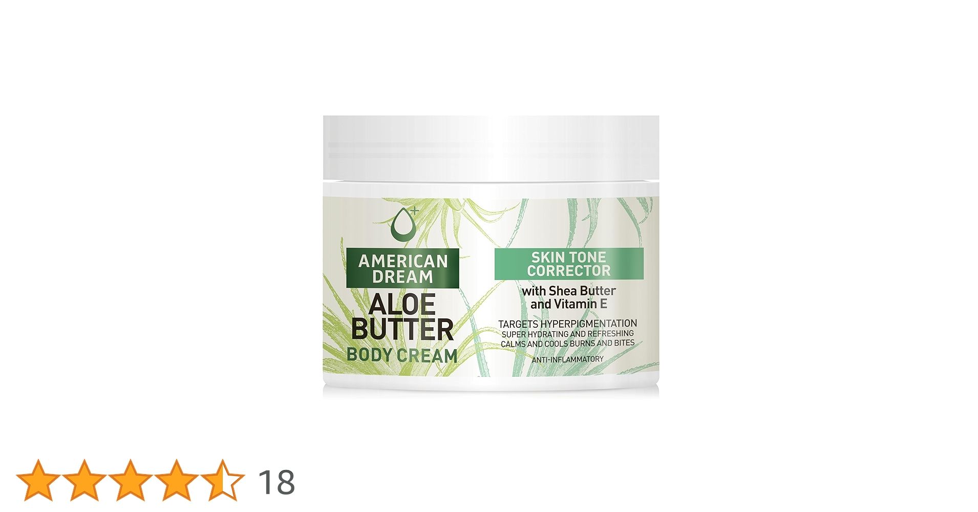 American Dream Aloe Butter Body Cream with Shea Butter & Vitamin E – Skin Corrector, Deep Moisturizing & Nourishing Body Cream (500ml)
