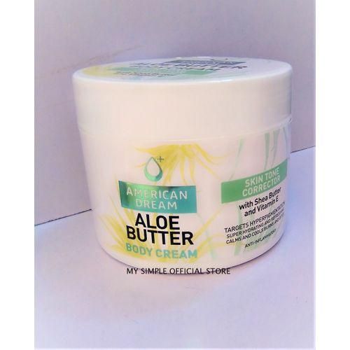 American Dream Aloe Butter Body Cream with Shea Butter & Vitamin E – Skin Corrector, Deep Moisturizing & Nourishing Body Cream (500ml)