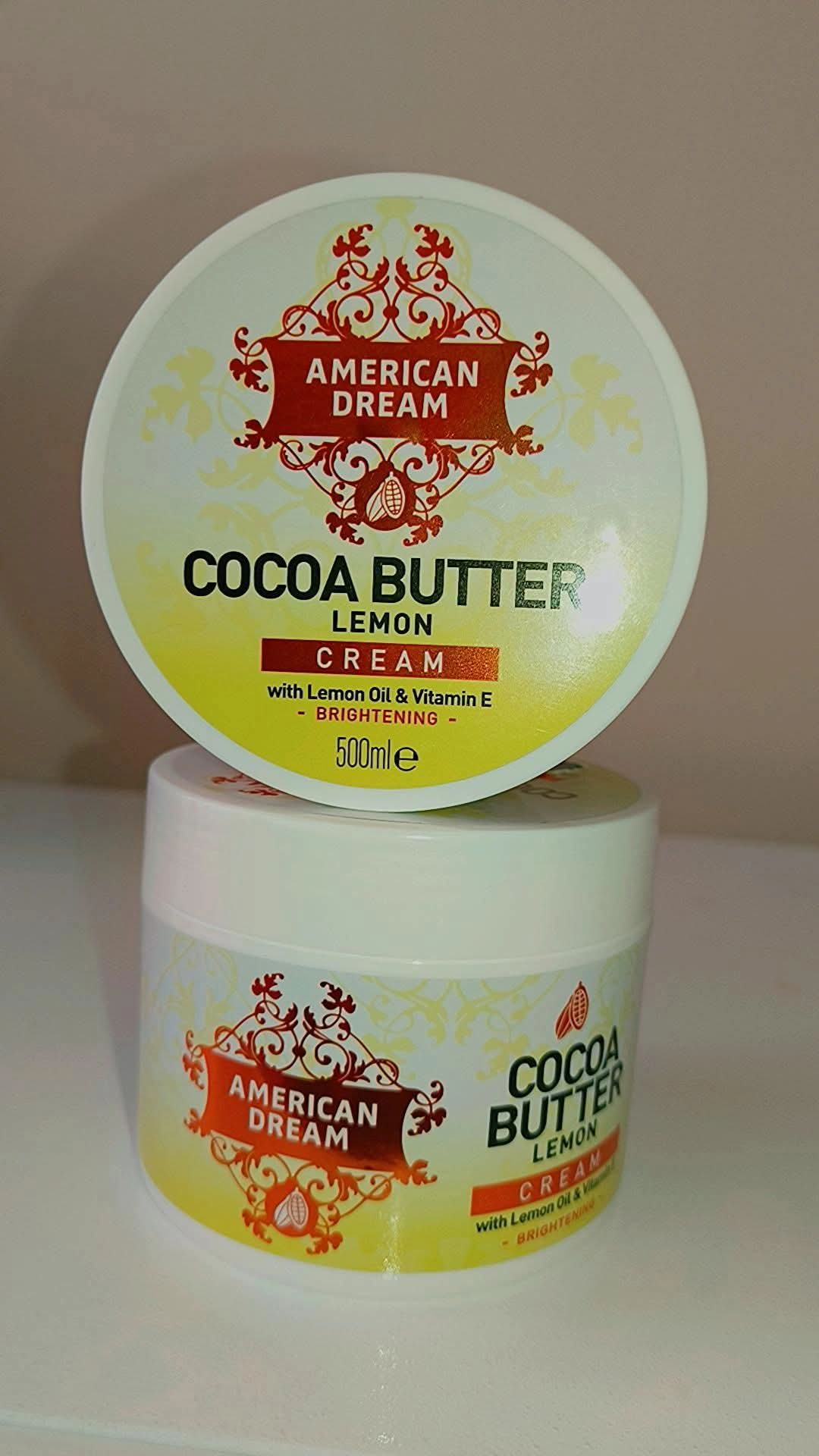 American Dream Cocoa Butter Body Cream – 500ml | Deep Moisturizing, Softening & Nourishing Skin Cream