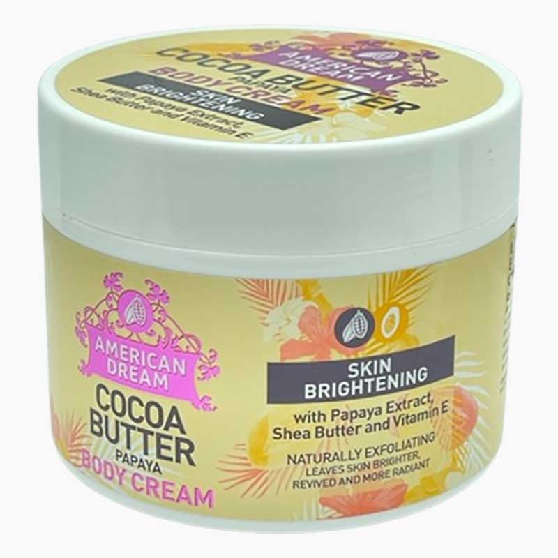 American Dream Cocoa Butter & Papaya Body Cream – 500ml | Deep Moisturizing, Skin Brightening & Nourishing Body Lotion