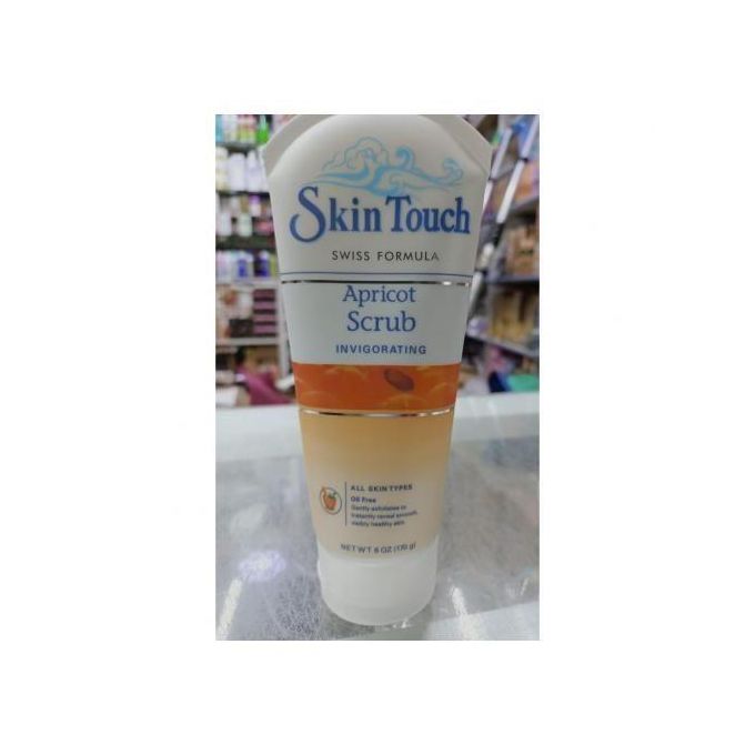 Skin Touch Swiss Formula Apricot Scrub 170g – Exfoliating Face & Body Scrub with Natural Apricot Seeds, Deep Clean & Smooth Skin, Refreshing Invigorating Scrub for Dead Skin Removal & Radiant Glow