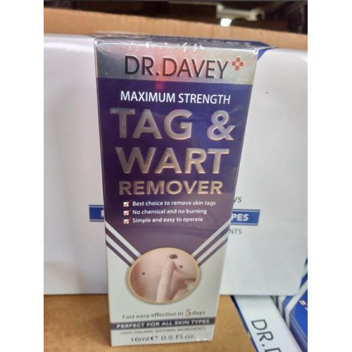 Dr Davey Maximum Strength Tag & Wart Remover 16ml – Fast Skin Tag Wart Removal Serum, Safe Natural Wart & Mole Removal Liquid, Home Use Skin Tag Remover