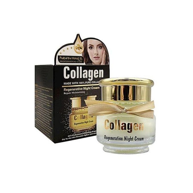 Collagen Regenerative Night Cream 50ml – Deep Repair Anti-Aging Moisturizer with Collagen & Hyaluronic Acid, Overnight Firming Cream for Wrinkles, Fine Lines & Smooth Youthful Skin