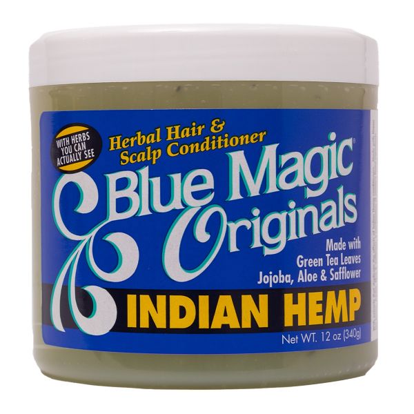 Blue Magic Originals Indian Hemp Herbal Hair & Scalp Conditioner 340g – Deep Moisturising Hair & Scalp Treatment with Jojoba, Aloe & Hemp for Dry, Damaged or Itchy Scalp