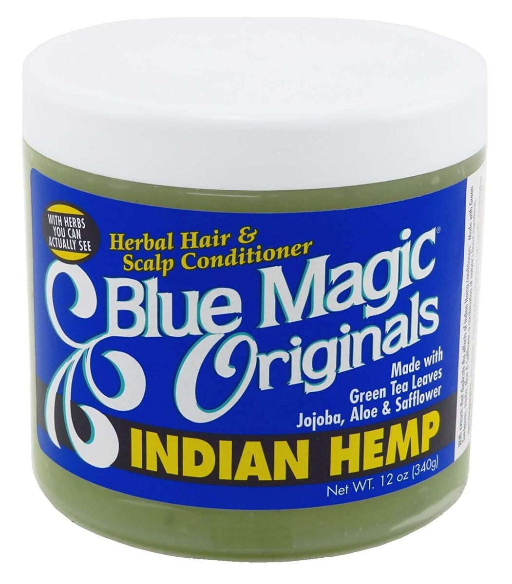 Blue Magic Originals Indian Hemp Herbal Hair & Scalp Conditioner 340g – Deep Moisturising Hair & Scalp Treatment with Jojoba, Aloe & Hemp for Dry, Damaged or Itchy Scalp