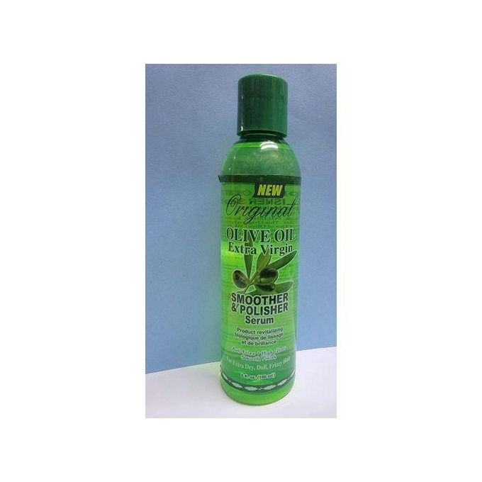 Olive Oil Extra Virgin Smoother & Polisher Serum 180ml – Deep Nourishing Hair Serum with Pure Olive Oil for Smooth, Shiny, Frizz-Free Hair and Scalp Care