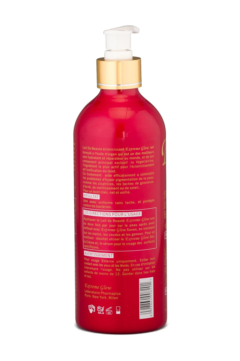 Extreme Glow Strong Lightening Beauty Milk 500ml – Brightening & Hydrating Body Lotion with Argan Oil & Vegeclairine for Even Skin Tone, Dark Spot Reduction & Smooth Radiant Skin