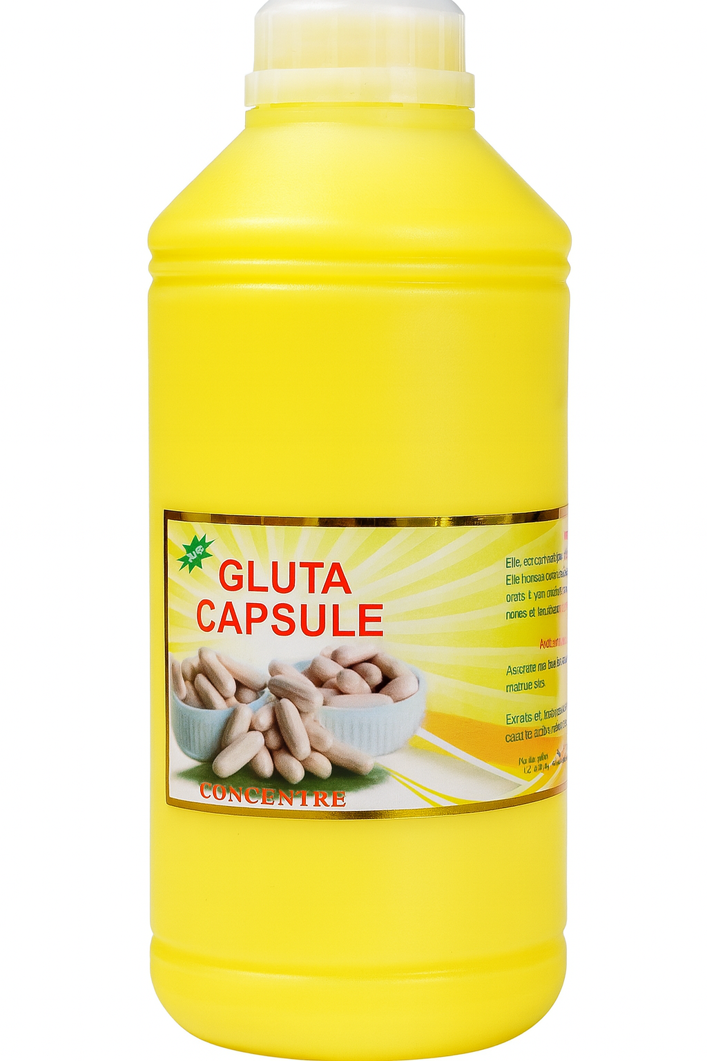 Gluta Capsule Skin Whitening Supplement – Glutathione & Vitamin C Formula for Radiant Bright Skin, Anti-Oxidant Beauty Pills, Daily Glow Capsules for Even Tone & Clear Complexion (60-Count)