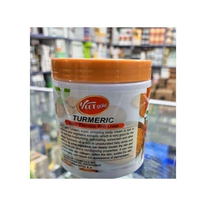 Veet Gold Turmeric Face & Body Brightening Cream | Anti-Dark Spots | Anti-Acne | Glow Booster | Natural Turmeric Skin Care | Moisturizing & Even Tone Beauty Cream for Smooth, Clear Radiant Skin 300g