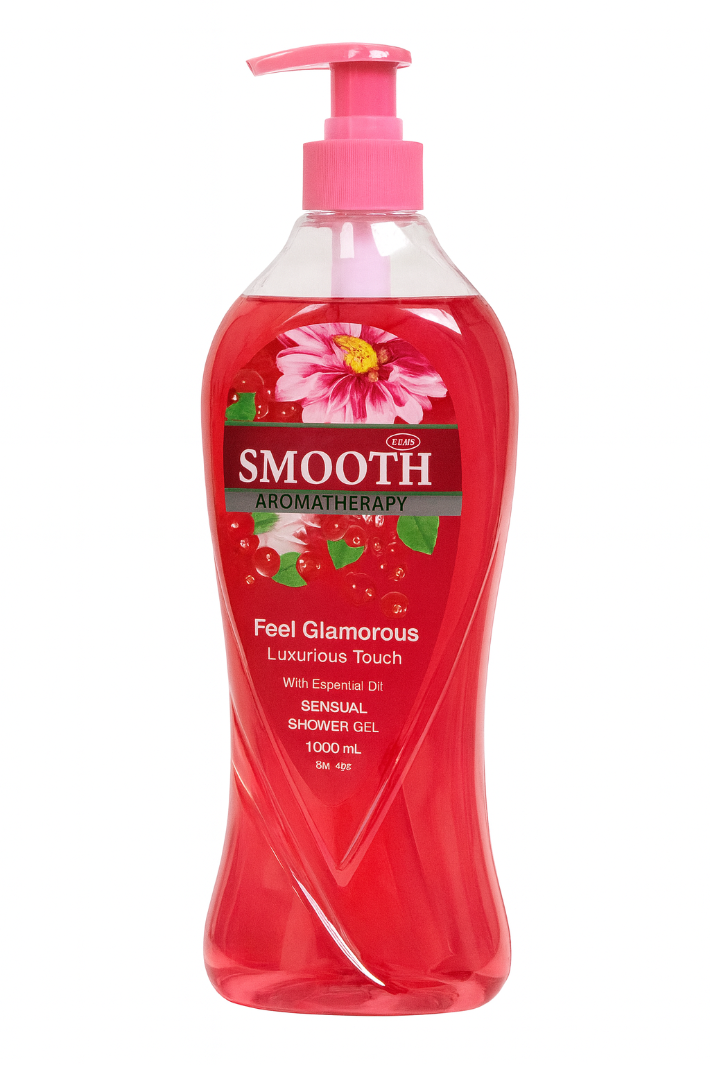 Smooth Aromatherapy Glamorous Luxurious Touch Essential Oil Shower Gel 1000 ml – Moisturizing & Sensual Body Wash for Soft, Smooth, Radiant Skin with Rich Fragrance