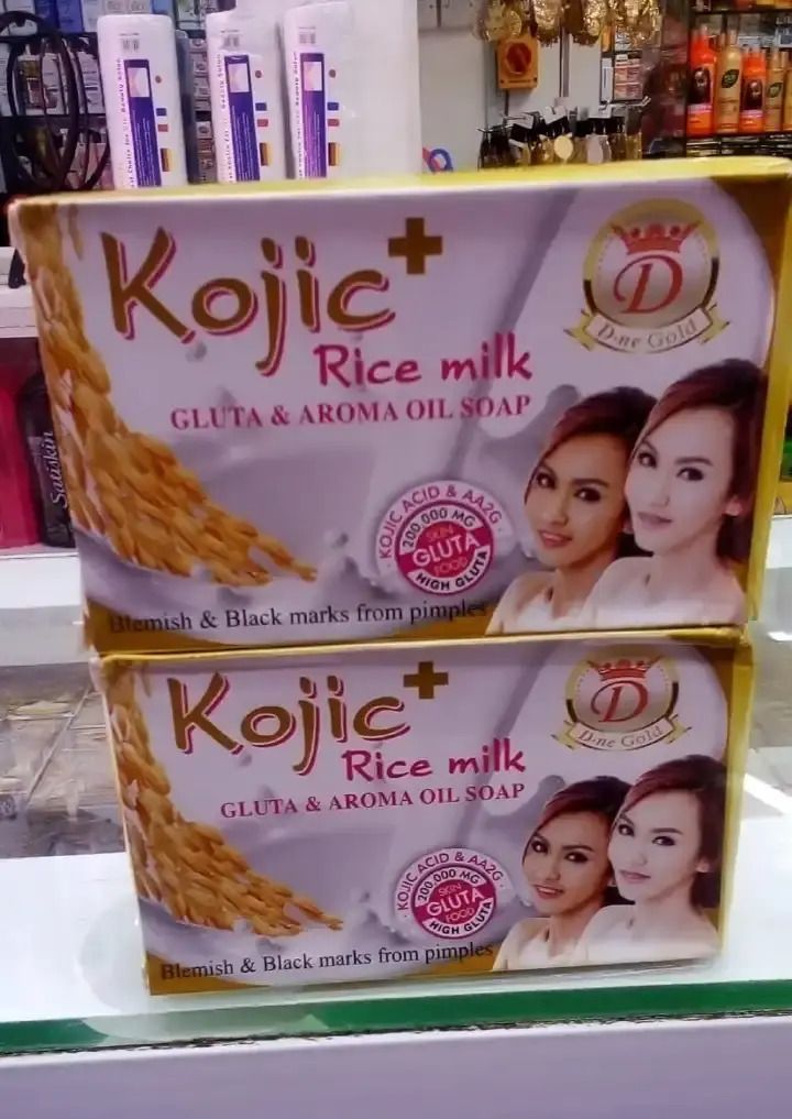 Kojic Rice Milk Gluta & Aroma Oil Super White Soap with Niacinamide B3 – Intense Brightening, Dark Spot Removal, Even Skin Tone, Moisturizing Whitening Body & Face Bath Bar