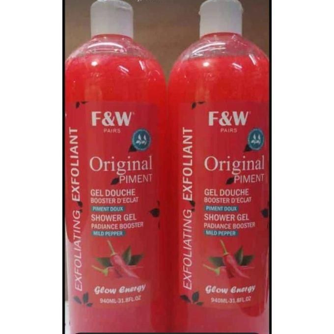 F & W Original Piment Radiance Booster Shower Gel 940ml – Mild Pepper Glow Energy, Deep Cleansing & Brightening Body Wash, Exfoliating & Moisturizing Bath Gel for Smooth Glowing Skin