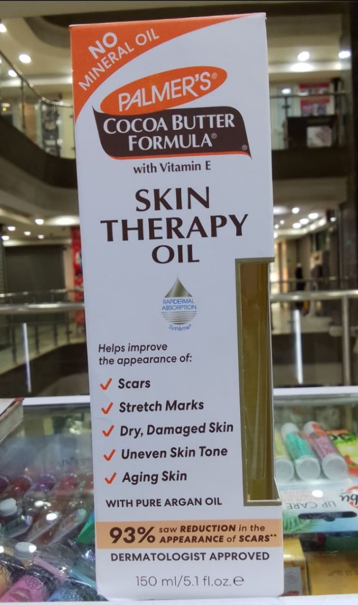 Palmer’s Cocoa Butter Vitamin E Skin Therapy Oil 150ml – Helps Improve Scars, Stretch Marks, Dry & Damaged Skin, Uneven Tone & Aging Skin, Deep Moisturizing & Skin Repair Oil