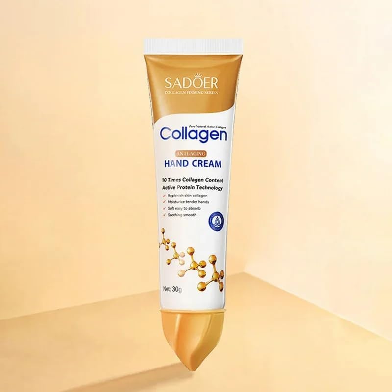 Sodoer Collagen Anti-Aging Hand Cream 10× Collagen Content with Active Protein Technology 30g – Deep Moisturizing, Firming & Youthful Hands, Reduces Wrinkles & Dryness, Smooth Soft Skin