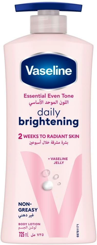 Vaseline Healthy Bright Daily Brightening Even Tone Lotion 725ml – Niacinamide & Vitamin B3 with Triple Sunscreen Protection for Glow, Hydration, Skin Repair & Radiant Healthy Skin