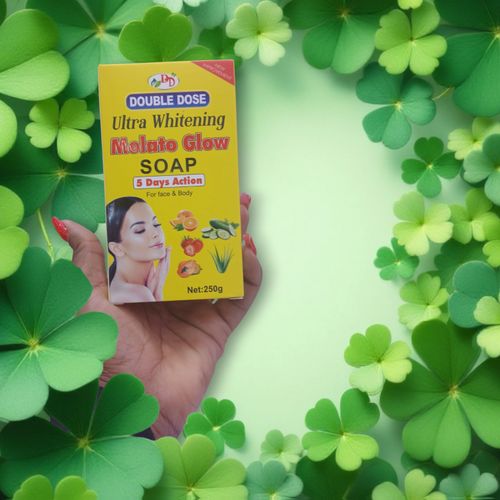 Whitening Molato Glow Soap Double Dose Ultra 5 Days Action 250g Fast Brightening & Anti Dark Spots Bar Soap for Face & Body Even Tone Radiant Skin Whitening Cleanser Bar Soap