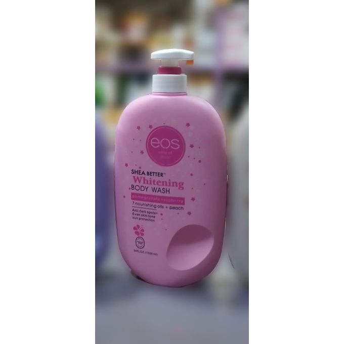 Whitening Body Wash EOS Shea Butter Pomegranate Raspberry 1000ml 7 Nourishing Oils Peach Extract Anti Dark Spots Even Skin Tone Sun Protection Moisturizing Shower Gel
