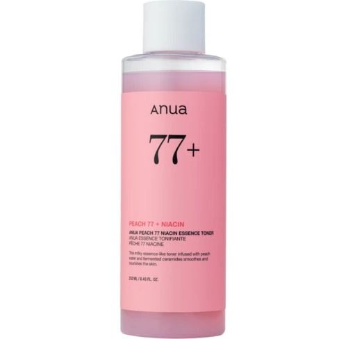 Anua Peach 77 Niacin Essence Toner 250ml – Brightening Hydrating Facial Toner with 77% Peach Extract, Niacinamide Glow Care, Korean Skincare for All Skin Types, Daily Moisturizing Essence
