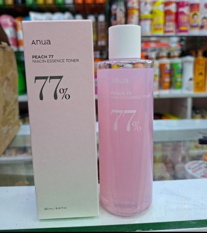 Anua Peach 77 Niacin Essence Toner 250ml – Brightening Hydrating Facial Toner with 77% Peach Extract, Niacinamide Glow Care, Korean Skincare for All Skin Types, Daily Moisturizing Essence