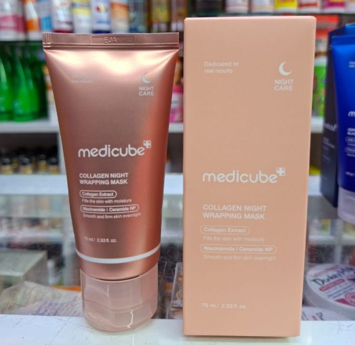 Medicube Night Care Collagen Night Wrapping Mask 75ml – Overnight Firming Moisture Mask with Collagen Extract, Niacinamide & Ceramide NP, Deep Hydration, Smooth Plump Skin While You Sleep