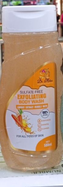 Dr Mchos Sulfate Free Exfoliating Body Wash Carrot Extract 500ml – Hydrating Carrot Cleanser, Moisturizes, Hydrates & Gently Cleanses, Daily Bubble Bath Gel for Soft, Smooth Skin